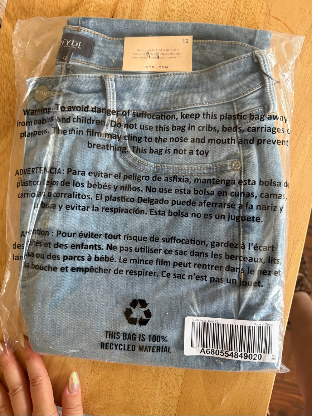 NYDJ Billie Ankle Jean Unopened